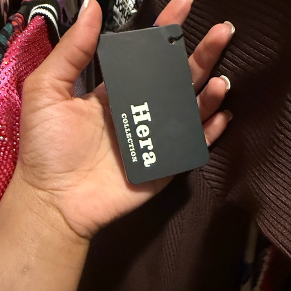 Hera Collection Ribbed Mini Dress in Brown - Picture 5 of 5